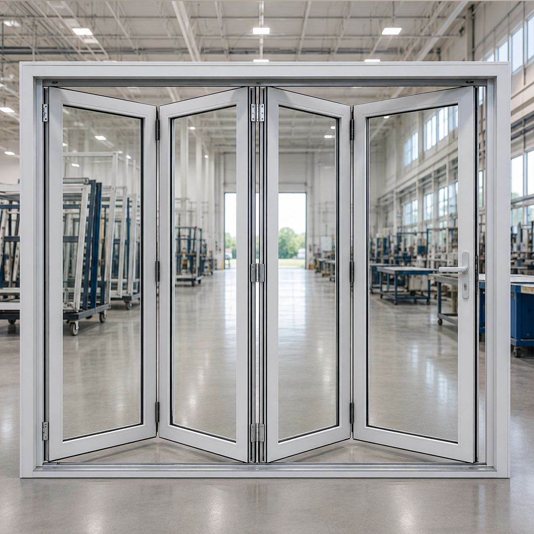 Impact bi-fold doors creating a wide indoor-outdoor opening on a South Florida property